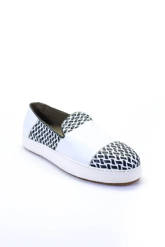Stylish Shoes For Men Tardini  Mens Slip On Alligator Leather Shoes White Black