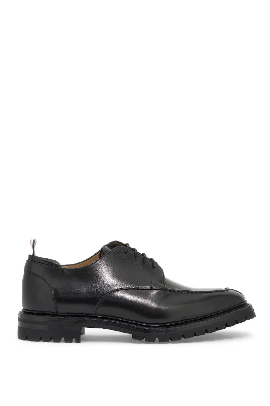 Elegant Shoes For Formal Events Thom Browne Derby Apron Stitch In Pelle Liscia