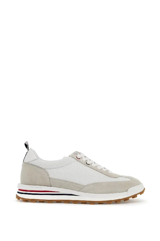 Men's Eco-Friendly Shoes Thom Browne Mesh And Suede Leather Sneakers In 9