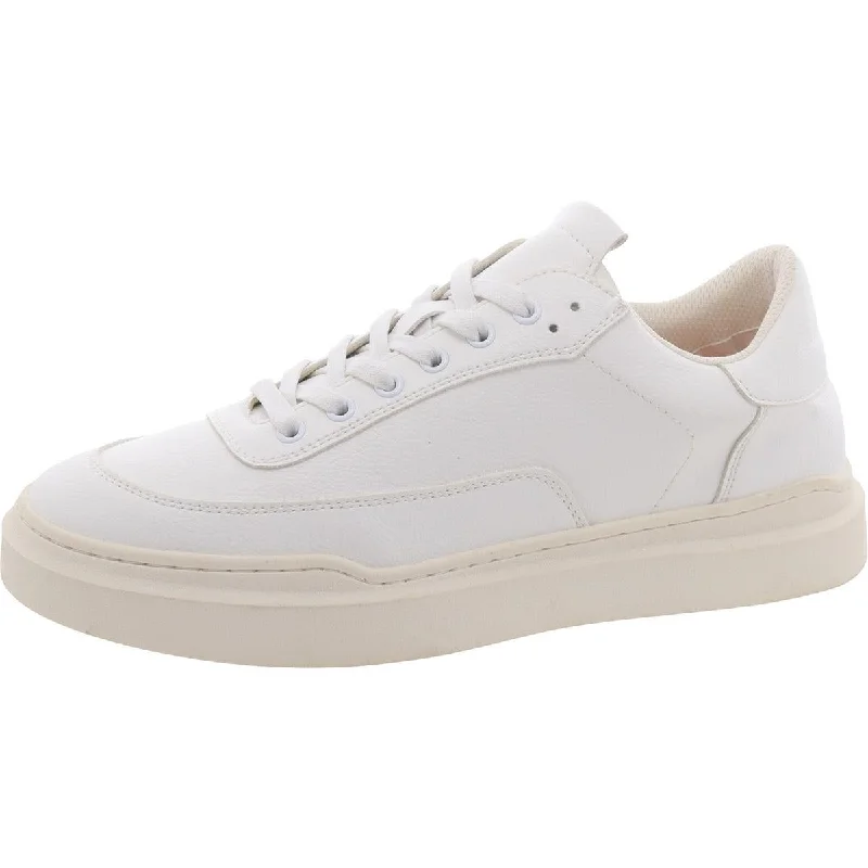 Men's Trendy Shoes Topic Mens Faux Leather Lace-Up Casual And Fashion Sneakers